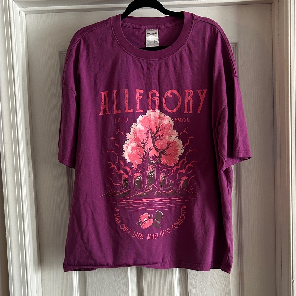 Allegory Graphic Tee in Deep Magenta